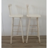 Image 2 : PAIR OF SPINDLE BACK BAR STOOLS
