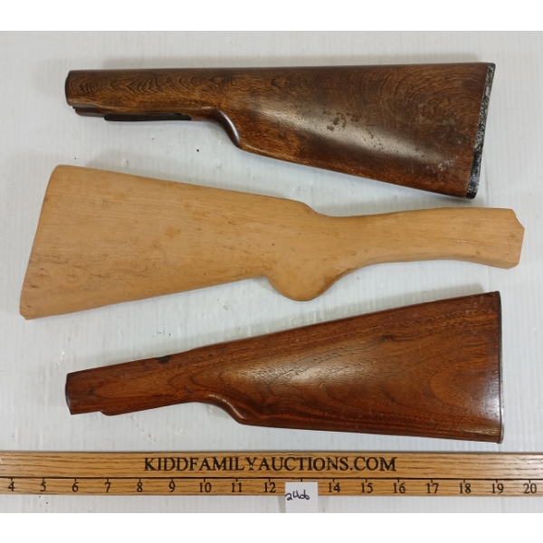 LOT OF 3 - UNKNOWN BUTT STOCKS