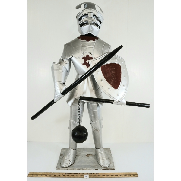 KNIGHT IN ARMOUR STATUE - TIN