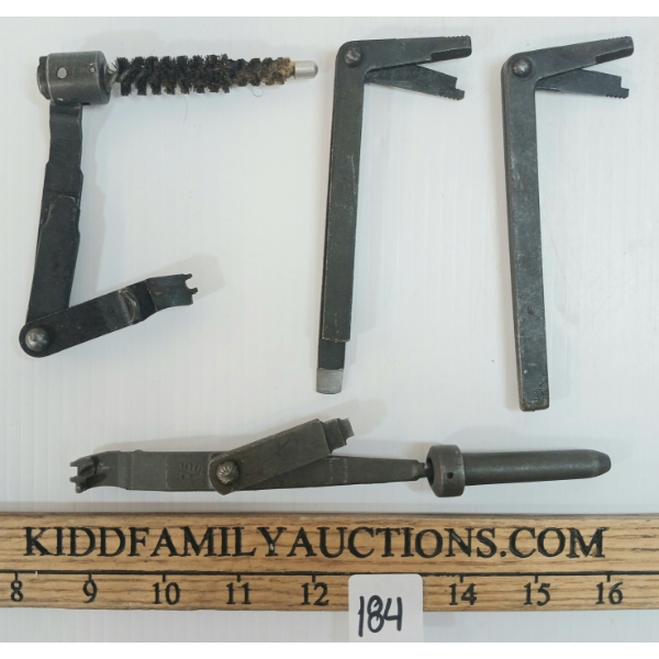 LOT OF 4 - M1 GARAND / M3 COMBINATION TOOL, M1 GARAND COMBINATION TOOL & STEN CLEANING TOOLS