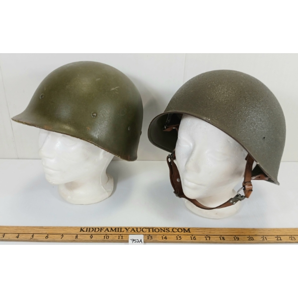 LOT OF 2 - VIETNAM ERA M1 HELMET LINER & SWISS M71 HELMET