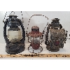 Image 5 : LOT OF 4 - LANTERNS & LAMP SHADE - INCL RAILWAY, AIR PILOT, ETC