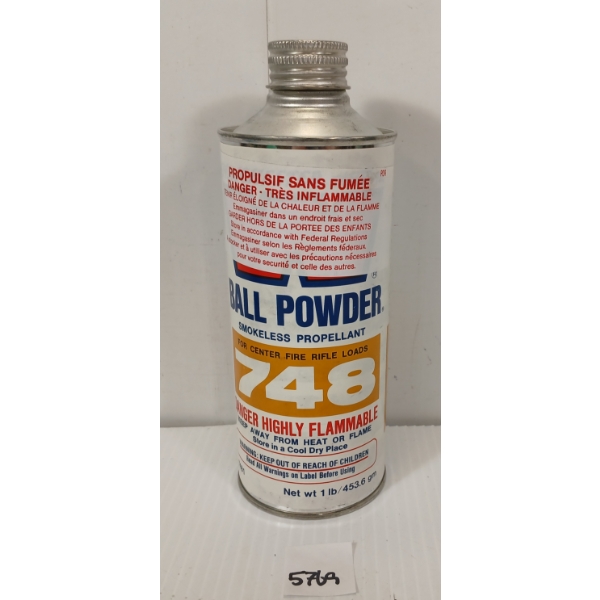 POWDER: WINCHESTER 748 BALL POWDER - 1LBS 