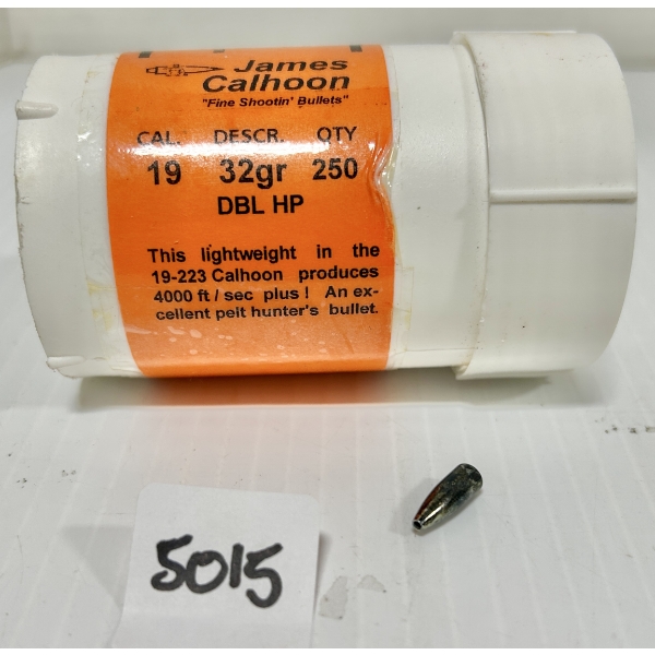 BULLETS: 250X JAMES CALHOON .19 CAL - 32 GR HP