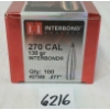 Image 1 : BULLETS: 100X HORNADY INTERBOND .270CAL - 130GR