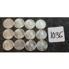 Image 1 : LOT OF 12 - 1962 CDN 10 CENT COINS
