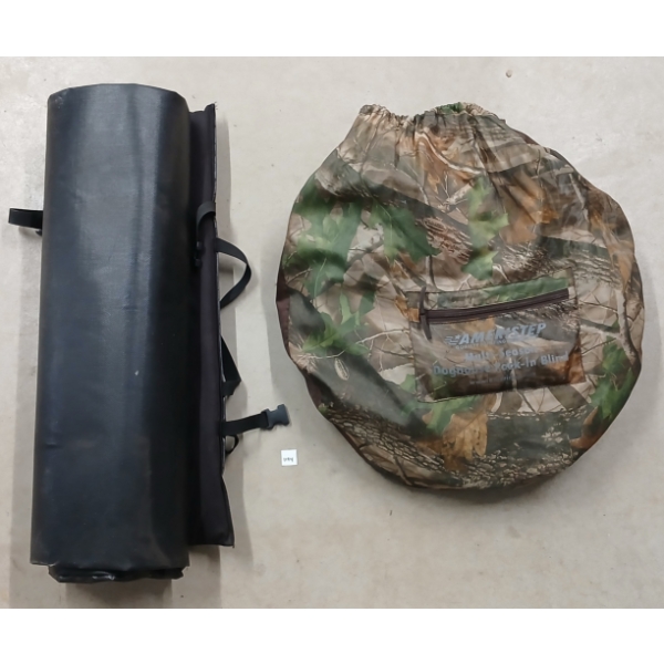 LOT OF 2 - AMERISTEP DOGHOUSE POP-UP BLIND & TENT MAT
