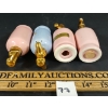 Image 4 : LOT OF 4 - SOUVENIR SYPHON STYLE SALT/PEPPER SHAKERS - PINK & POWDER BLUE