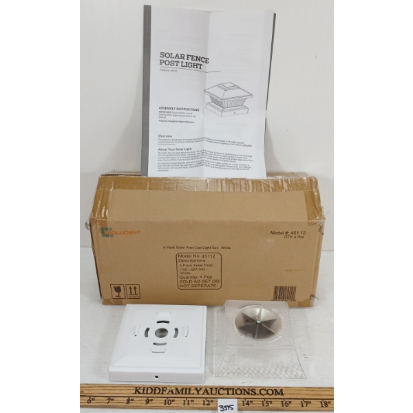 SOLAR POST CAP LIGHT SET - 4 PACK