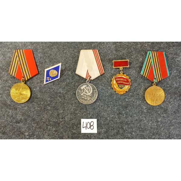 LOT OF 5 - RUSSIAN MEDALS