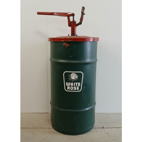 WHITE ROSE HAND PUMP OIL DRUM