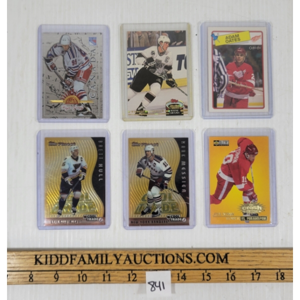 LOT OF 6 - HOCKEY TRADING CARDS - INCL STADIUM CLUB 1991-92 WAYNE GRETZKY