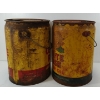 Image 2 : LOT OF 2 - WHITE ROSE MOTOR OIL CANS - 5 GAL