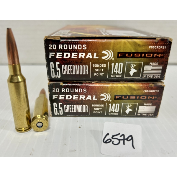 AMMO: 40X FEDERAL 6.5 CREED - 140 GR SP