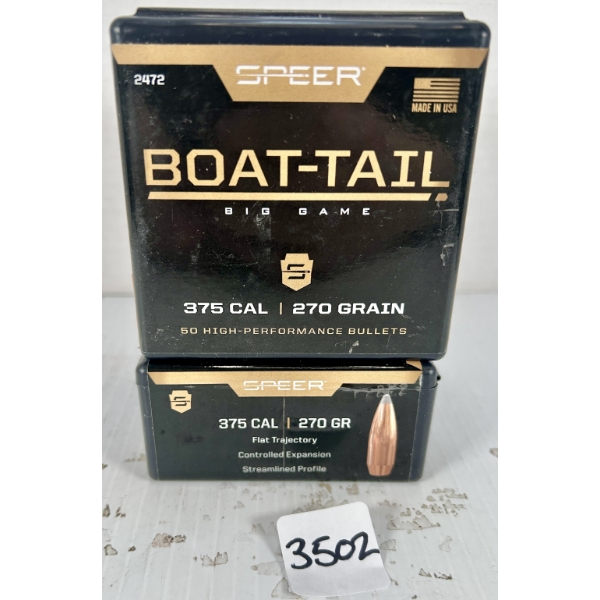 BULLETS: 100X SPEER .175 CAL 270GR. SP