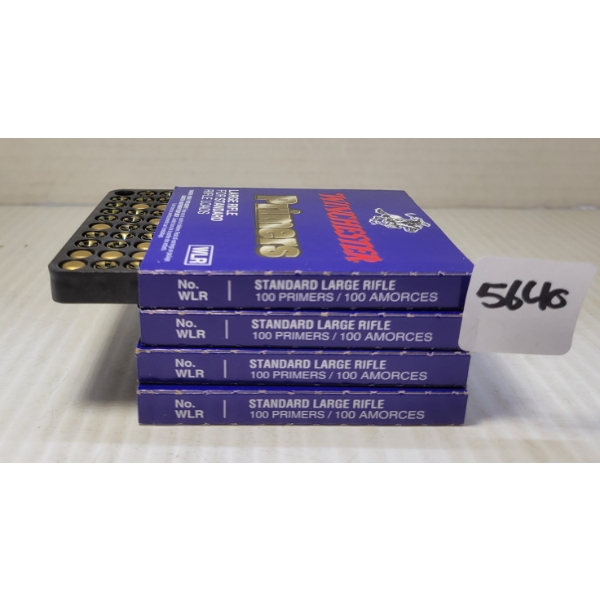 PRIMERS: 399X WINCHESTER NO. WLR LARGE RIFLE PRIMERS