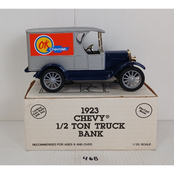 ERTL DIECAST 1923 CHEVY 1/2 TON TRUCK BANK