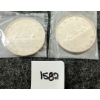 Image 1 : LOT OF 2 - 1953 & 1954 CDN SILVER DOLLARS - VOYAGEUR