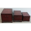 Image 2 : LOT OF 3 - CHINESE NESTING CHESTS