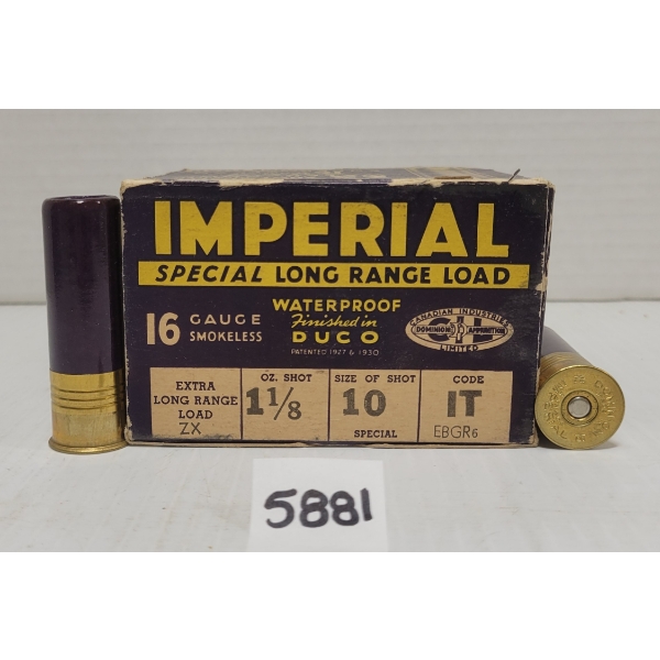 AMMO: 25X IMPERIAL 16 GA 2-3/4 IN 1-1/8 OZ NO 10 SHOT