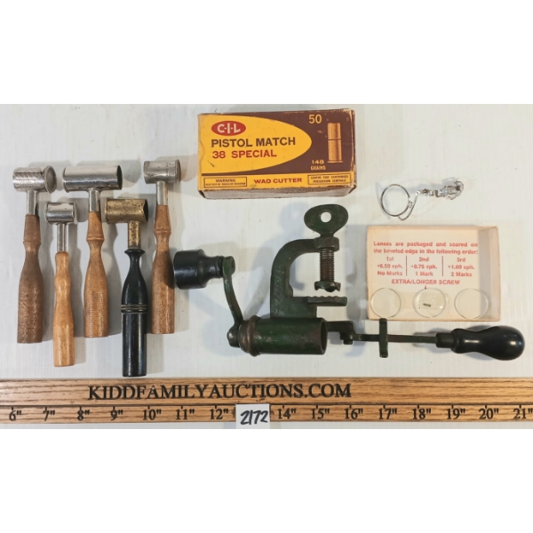 JOB LOT - VINTAGE RELOADING TOOLS, CLEARSIGHT & CIL PISTOL MATCH .38SPL