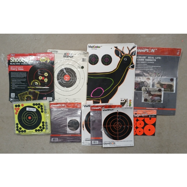 QTY OF PAPER SHOOTING TARGETS - CHAMPION, VISISHOT, ETC