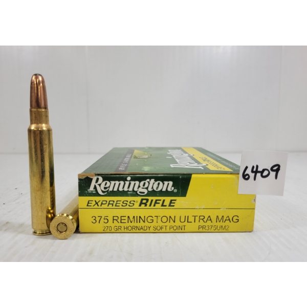 AMMO: 20X REMINGTON EXPRESS RIFLE .375 REM ULTRA MAG - 270GR - SP