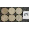 Image 2 : LOT OF 6 - 1941-1963 CDN 25 CENT COINS