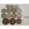 Image 2 : LOT OF 14 - 1905-1966 BRITISH 1 SHILLINGS, SIX PENCE, HALF & LARGE PENNIES