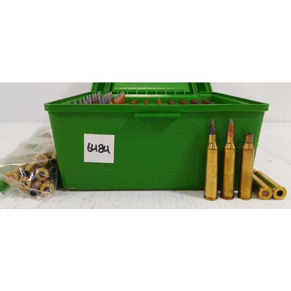 AMMO / BRASS: 29X MIXED .220 SWIFT LIVE - 88X BRASS