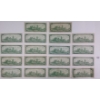 Image 2 : LOT OF 18 - 1967 CDN $1 BANKNOTES