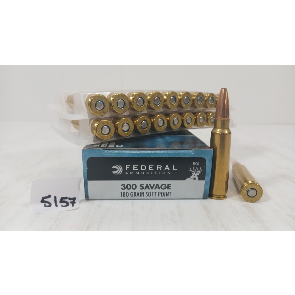 AMMO: 20X FEDERAL .300 SAV - 180GR - SP 