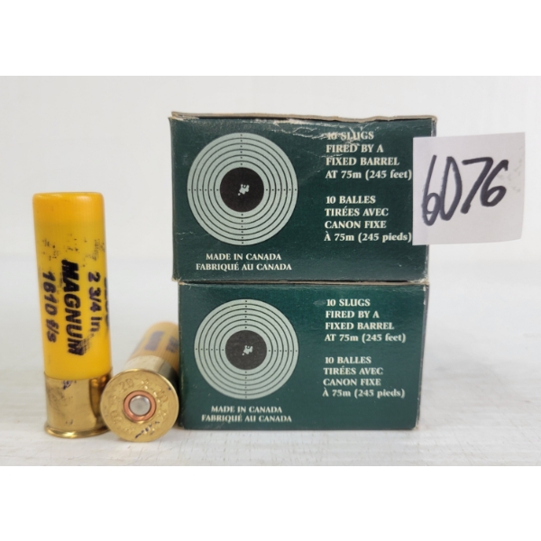 AMMO: 20X CHALLENGER 20GA - 2-3/4IN - SLUGS