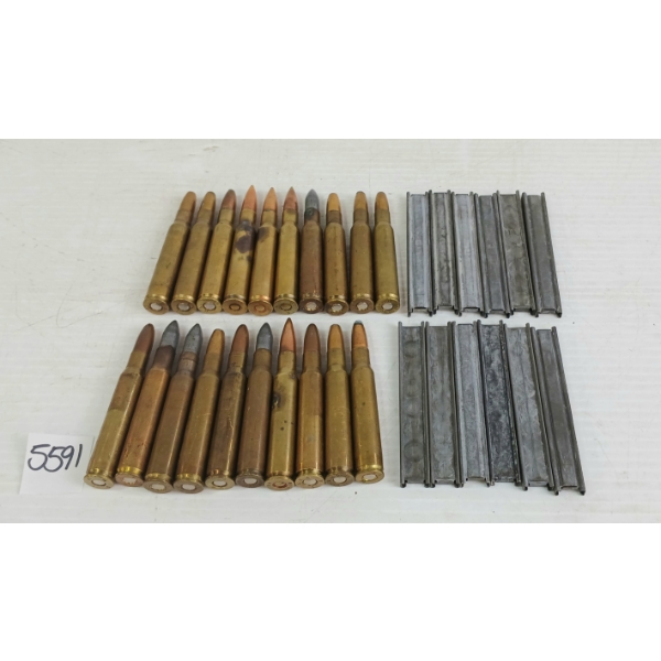 AMMO: 20X MIXED .30-06SPRG - W/ STRIPPER CLIPS