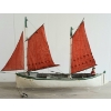 Image 1 : FOLK ART SAILBOAT BY UNKNOWN ARTIST - CLOTH & WOOD