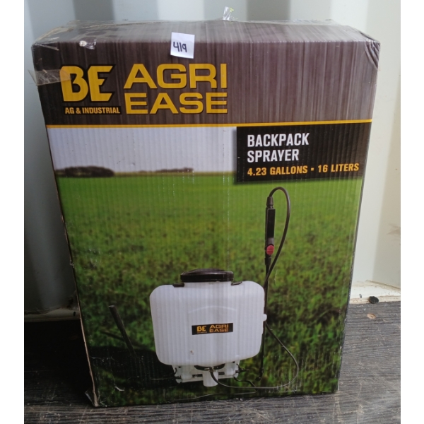AGRI EASE 4.23 GAL BACKPACK SPRAYER - AS NEW