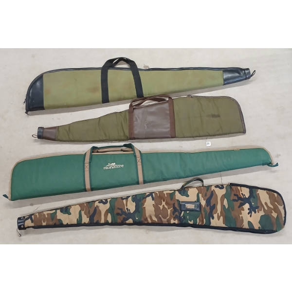 LOT OF 4 - SOFT LONG GUN CASES