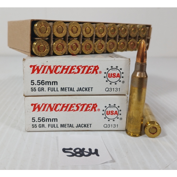 AMMO: 40X WINCHESTER 5.56MM - 55GR - FMJ