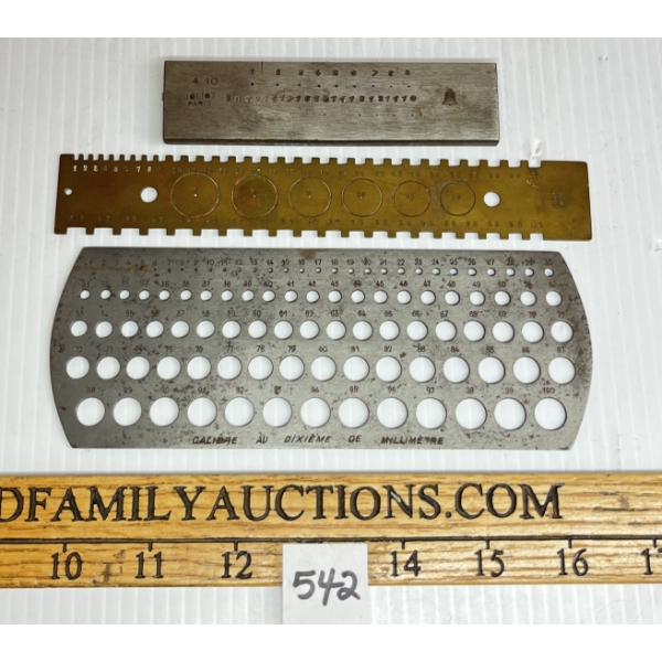 LOT OF 3 - FRENCH DRILL PLATE & GAUGES