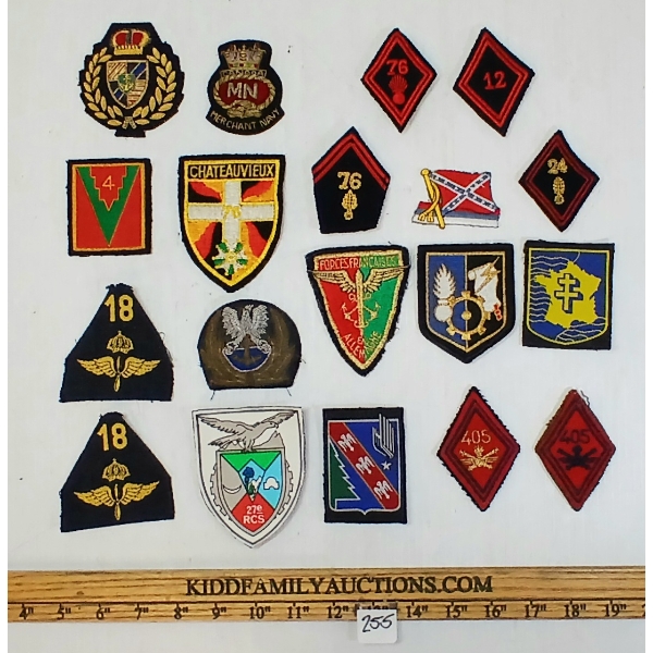 QTY OF MISC PATCHES - INCL FRENCH ARMY AIRMOBILE BRIGADE, CDN MERCHANT NAVY, ETC
