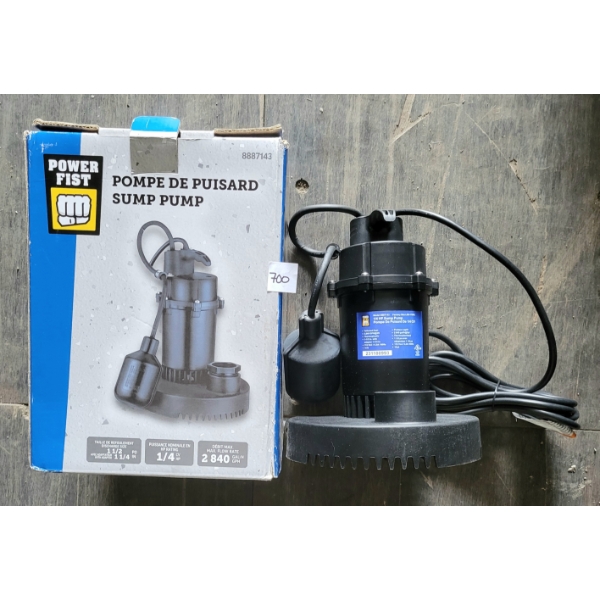 POWER FIST 1/4 HP SUMP PUMP