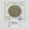 1869 SWITZERLAND 5 FRANCS COIN