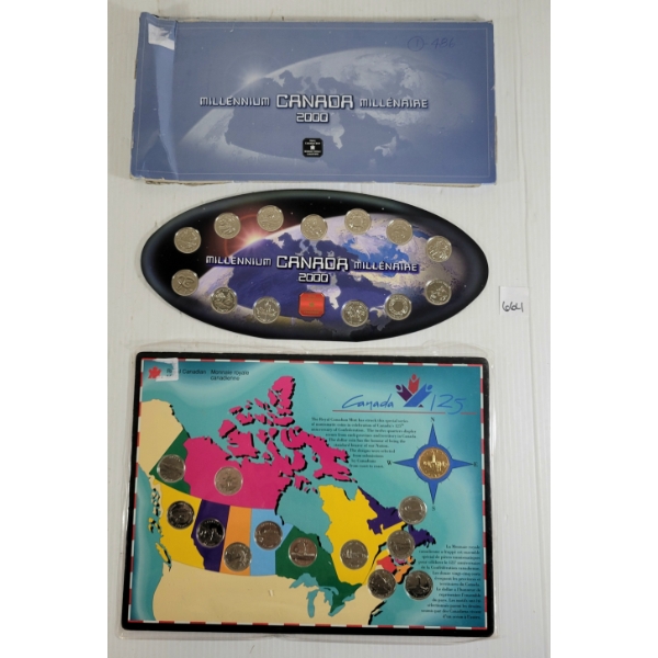 LOT OF 2 - 1992 125TH ANNIVERSARY OF CONFEDERATION SET & 2000 MILLENNIUM COLLECTION