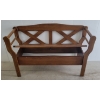 Image 2 : ARTS & CRAFT STORAGE BENCH - RED WOOD STAIN