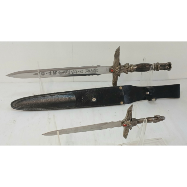 EGYPTIAN MUMMY FANTASY SHORT SWORD SET W/ SHEATH