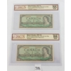 Image 1 : LOT OF 2 - 1954 CDN $1 REPLACEMENT BANKNOTES - BCS GRADED & SEQUENTIAL