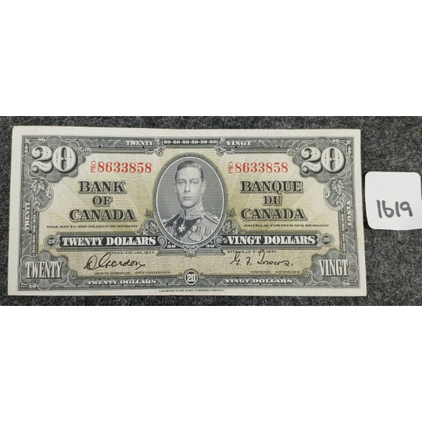 1937 CDN $20 BANKNOTE