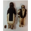 Image 4 : LOT OF 2 - MAN & WOMAN BY UNKNOWN ARTIST - ANTLER, FUR & SINEW