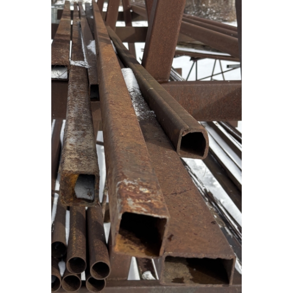 JOB LOT - SQUARE TUBE STEEL - 2", 2 X 3", ETC - APPROX 20'