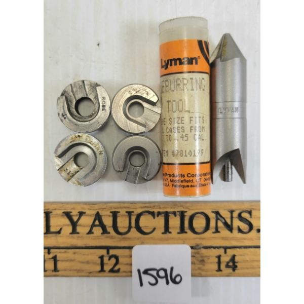LOT OF 5 - LYMAN DEBURRING TOOL & SHELL HOLDERS